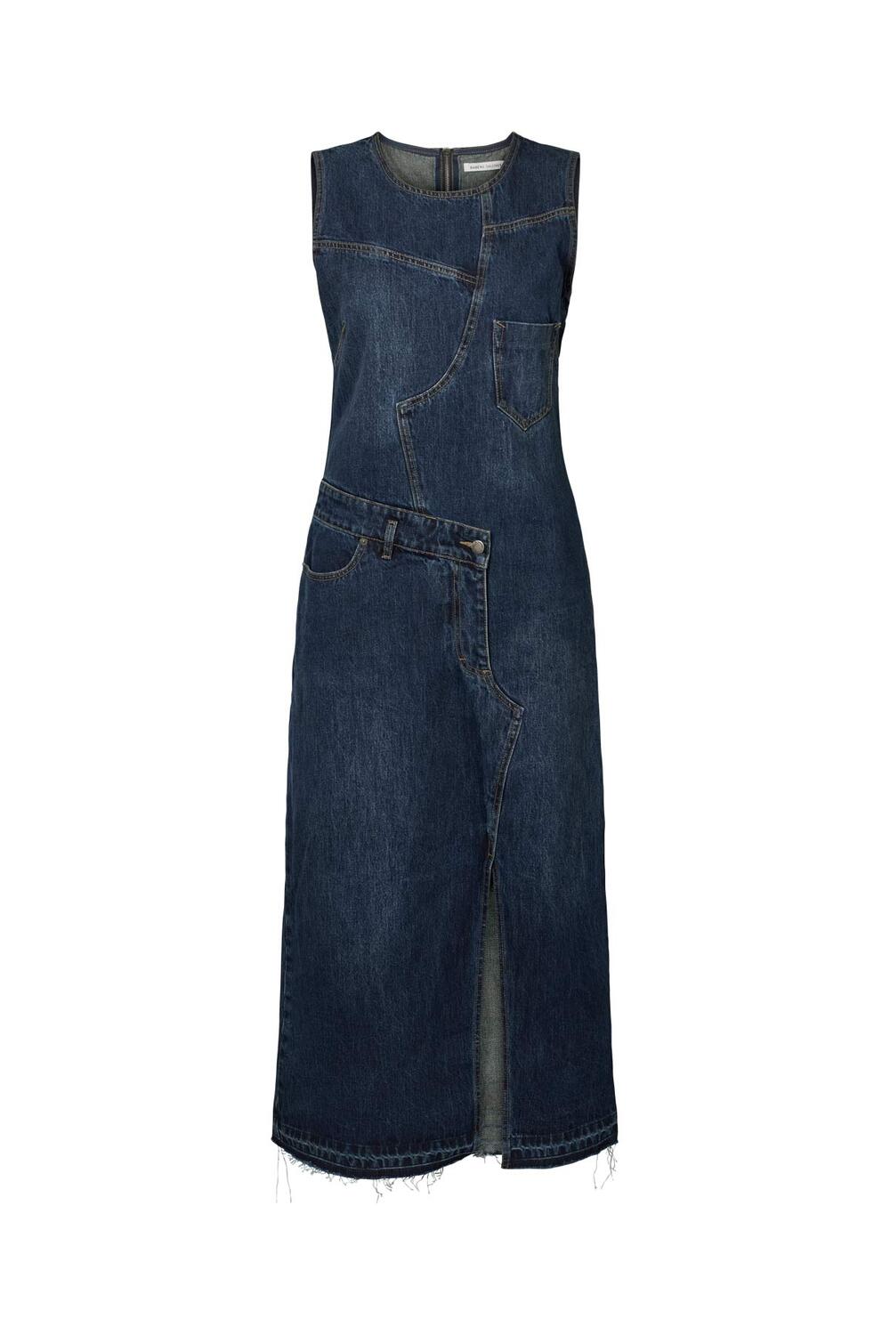 Inette lang denimkjole - Dark Washed Indigo